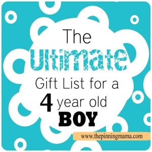 gift suggestions for 4 year old boy