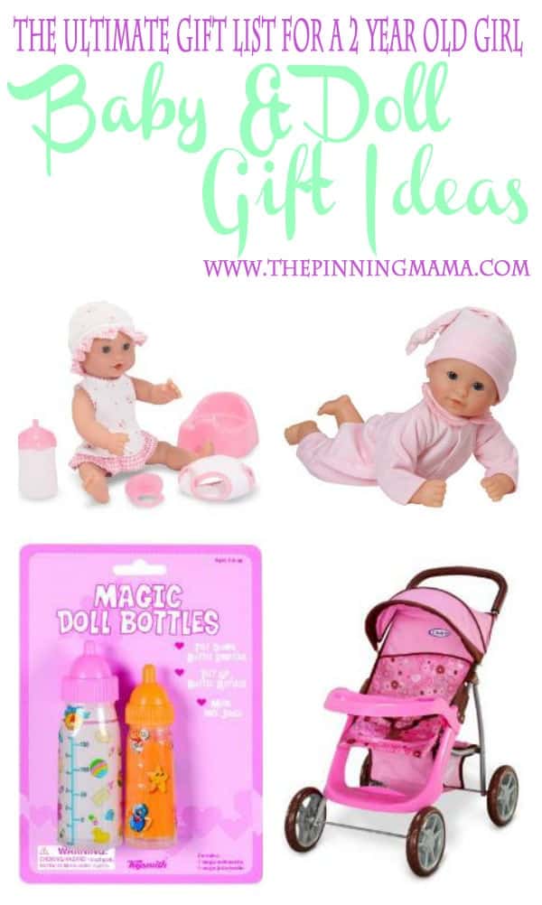 2 year old baby girl presents