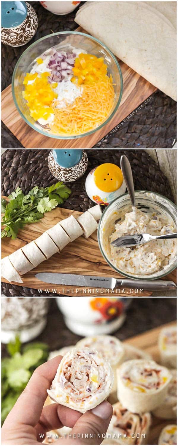 Creamy Turkey Ranch Roll Ups have only 7 simple ingredients and you can make them so fast! These make the perfect party appetizer! YUM!