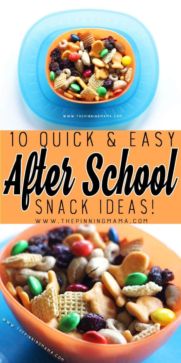 Quick Snack Mix - 10 Quick and Easy After School Snack Ideas for Kids. You can literally make all of these in only 5 minutes!!